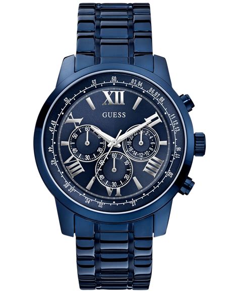 navy blue guess watch|blue tone watches for men.